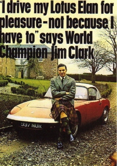 Pub pour la Lotus Elan en tenue écossaise...
