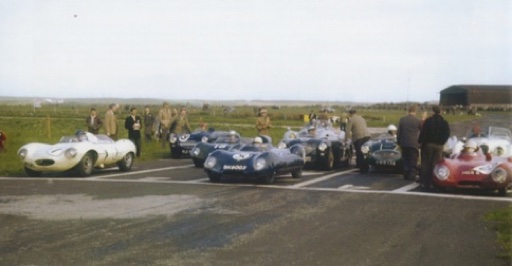 Au départ à Crimond en 1958 avec la Jaguar type D