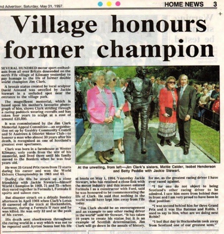 Le village de Kilmany célèbre le champion écossais